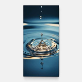 Tablou Canvas, 100x200cm, Dormitor si Living, Feng Shui, Apa, Cream Water Drop