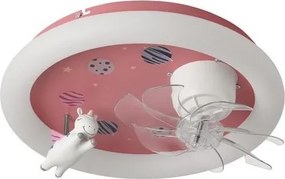 Plafonieră LED dimabilă pentru copii cu ventilator LED/48W/230V 3000/4000/6000K roz