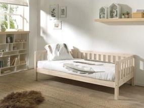Pat Cabină Fritz 90x200 cm, pentru Copii, Pin Lăptos – Vipack