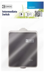 Intrerupator alternativ, 10A, montaj aplicat, protectie IP44, pentru exterior,Emos