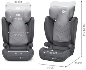 Scaun auto KINDERKRAFT I-SPARK i-Size (100-150 cm) gri