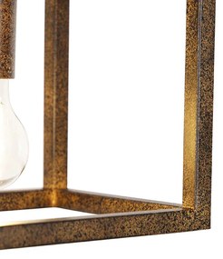 Lampă suspendată industrială maro ruginiu cu 4 lumini - Cage