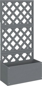 vidaXL Jardinieră cu spalier, gri, 65x33x135 cm, WPC