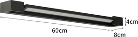 BRILAGI - Aplică de perete LED pentru exterior AQUA LINE LED/18W/230V 60 cm IP44 neagră