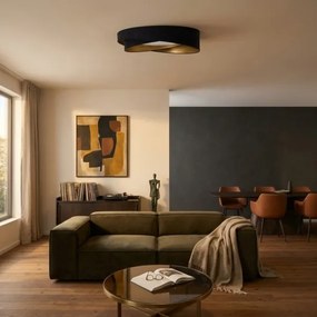 BRILAGI- Plafonieră LED VELVET TWIST LED/24W/230V 4000K Ø 55 cm negru/auriu