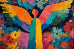 Tablou - Înger abstract cu flori (90x60 cm)
