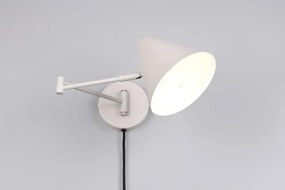 Aplică de perete fildeș cu structură flexibilă cu alimentare la priză ø 15 cm Cosima – Trio