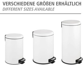 Coș de gunoi alb cu pedală din oțel 30 l Leman – Wenko