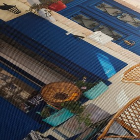 Tablou - ședere în Grecia (cu ceas) (90x30 cm)