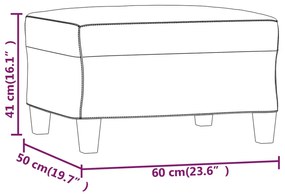 Taburet, bej, 60x50x41 cm, tesatura microfibra Bej, 60 x 50 x 41 cm