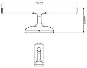 Aplică LED pentru oglindă de baie ARMONA LED/6W/230V 4000K 40 cm IP44 crom