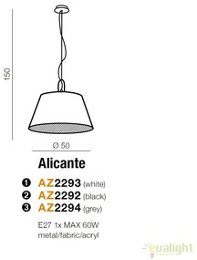 Lustra / Pendul design modern 50cm Alicante BK