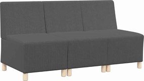 vidaXL Unitate Sofa Modulară Fără Brațe 3 pcs Gri închis
