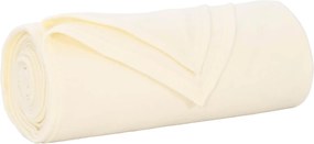 vidaXL Pătura de aruncat Crem 170 x 130 cm Molton