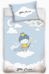 Lenjerie de pat pentru copii BedTexLittle Prince albastru, 100 x 135 cm, 40 x 60 cm