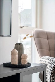 Vază neagră-albă din piatră (înălțime 20 cm) – House Nordic