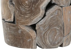 Masuta laterala, din lemn de tec sculptat, Verna
