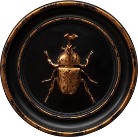 Decoratiune de perete din rasina, aspect vintage, Rhinoceros Beetle