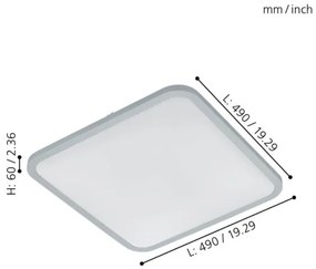 Eglo 98258 - Plafonieră LED dimerizabilă COGOLETO LED/30W/230V + telecomandă