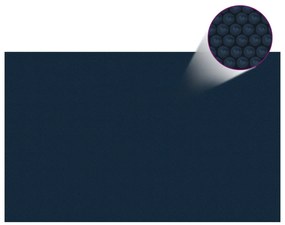 Folie solara plutitoare de piscina negru albastru 260x160 cm PE 1, Negru si albastru, 260 x 160 cm