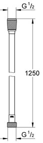 Grohe Vitalio Flex Silver furtun de dus 125 cm crom 22112000