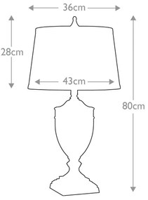 Lampă de masă Quoizel QZ-DENNISON-PN DENNISON 1xE27/60W/230V crom lucios