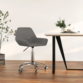 3084916 vidaXL Scaun de bucătărie pivotant, gri închis, textil