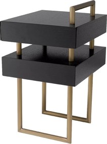 Masuta laterala design LUX Bedini alama periata/ stejar maro