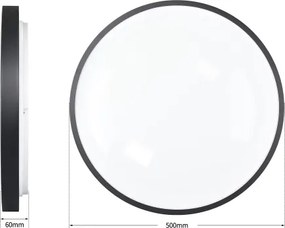 Brilagi - Corp de iluminat LED reglabil GLASS POOL DOUBLE LED/60W/230V 50 cm negru + telecomandă