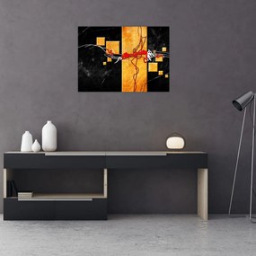 Tablou pe sticlă abstract - Dansatoare (70x50 cm)