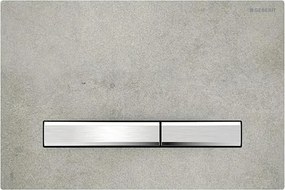 Geberit 115.788.JV.2 - plăcuță de acționare Sigma50 24,6 x 16,4 cm decor beton / crom mat