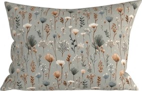 Husa pentru perna din microfibra BOTANIC FIELD 50x70 cm, gri