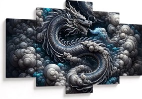 Tablou – Dragon în fum (150x105 cm)