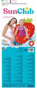 Vetro-Plus Inflatable Ring Strawberry, 101 x 76 cm