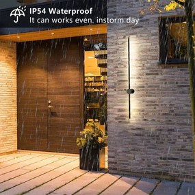 Brilagi - Aplica LED de exterior AURA LED/20W/230V 3000K IP54 negru