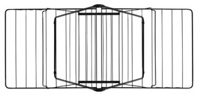 Brabantia Hangon Uscător de rufe 1004165, 20 m, 6 umerașe, Reglabil, Încuietoare pentru copii, Negru/mat