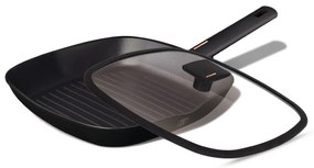 RESIGILAT - Tigaie grill cu capac 28 cm antiaderenta cu titan Monaco Collection Berlinger Haus BH 7093