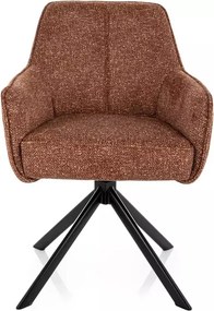 Scaun tapițat Notti Leo camel 35 / negru mat