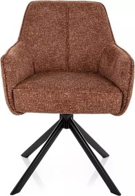 Scaun tapițat Notti Leo camel 35 / negru mat
