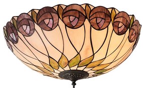 Endon 64173 - Plafonieră Tiffany HUTCHINSON, 2xE27/60W/230V, Ø 50 cm