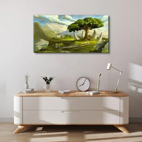 Tablou canvas pietre de copac fantezie