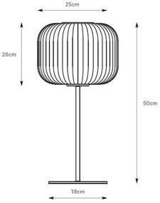 Markslöjd 109007 - Lampă de masă SOBER 1xE27/40W/230V alb/crom mat