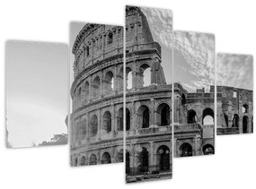 Tablou - Colosseum din Roma, alb-negru (150x105 cm)