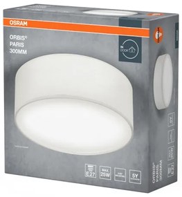 Osram - Plafonieră ORBIS PARIS 1xE27/25W/230V diam. 30 cm albă