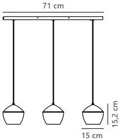 Lustră pe cablu Nordlux ORBIFORM 3xE14/25W/230V
