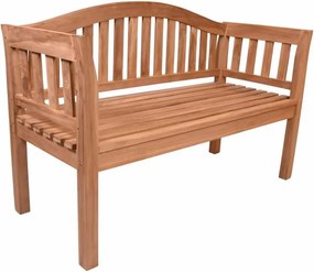 Bancă DIVERO cu 2 locuri, din lemn de tec tratat, masiv.