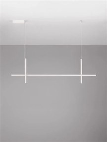 Lustra LED suspendata stil minimalist LOOMA alba