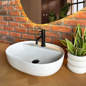 Rea Aura lavoar 50.5x38.5 cm ovale de blat alb REA-U4620