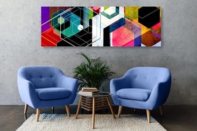 Tablou ornament geometric viu colorat