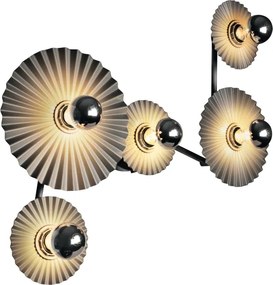 Osram - Aplică de perete PLISSEE 5xE27/15W/230V antracit